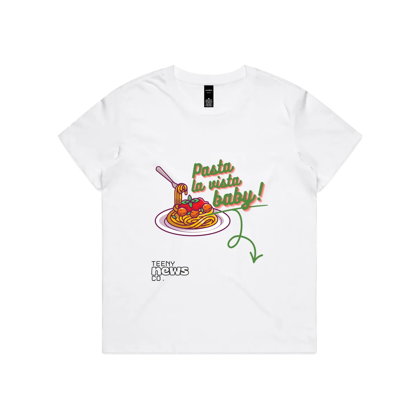 White front flat lay