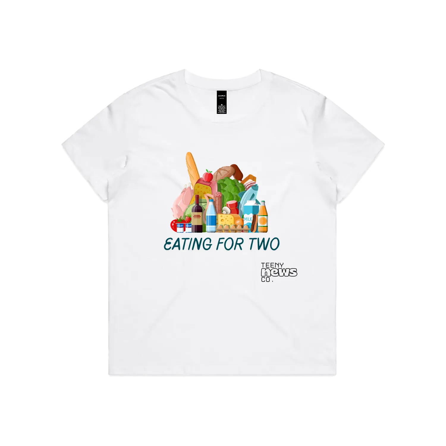 White front flat lay