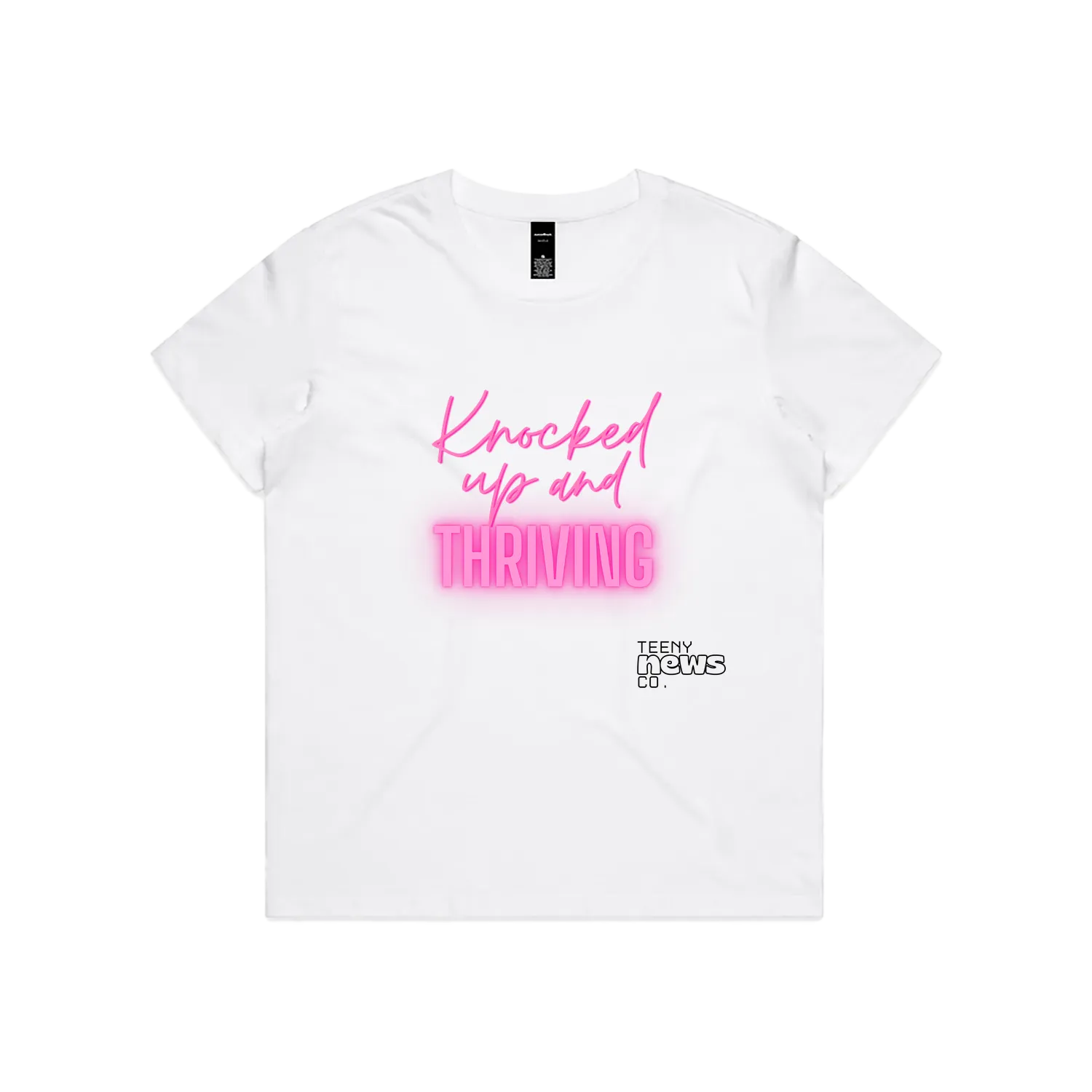 White front flat lay